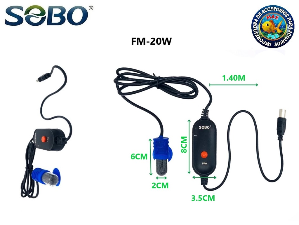 Calentador de acuario  FM-2OW  SOBO 20W